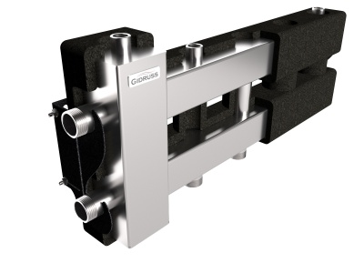 Балансировочный коллектор GIDRUSS BMSS-60-3D.EPP, 60 кВт, вх. G 1″, 2=1" + 1=1″, в изоляции