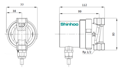 Насос циркуляционный для ГВС Shinhoo INSTANT 15-1.5 II BL 80мм 230V 5Вт Rp1/2"