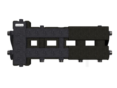 Балансировочный коллектор GIDRUSS  ВМ-60-3D.EPP (до 60кВт, G 1", 2+1 контура G 1"), в изоляции