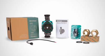 Насос циркуляционный энергосберегающий Shinhoo MASTER S 25-7,5 180мм 230V 5-60Вт (с гайками)