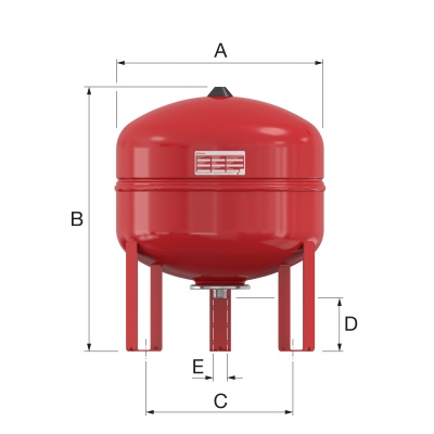 Расширительный бак для отопления Flamco Flexcon R 80л 6bar, напольный