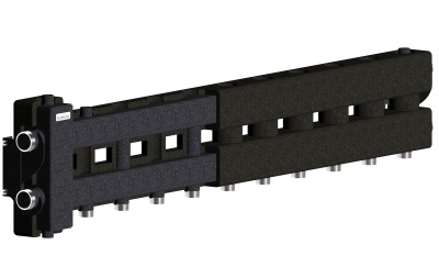 Балансировочный коллектор GIDRUSS  ВМ-80-6D.EPP (до 80кВт, G 1 1/4", 5=1" + 1=1 1/4"), в изоляции
