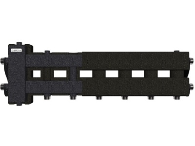 Балансировочный коллектор GIDRUSS  ВМ-60-4D.EPP (до 60кВт, G 1", 3+1 контура G 1"), в изоляции