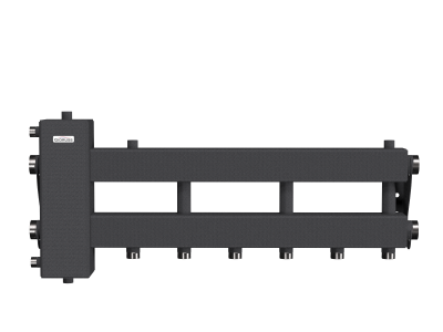 Балансировочный коллектор GIDRUSS  ВМ-150-4D (до 150кВт, G 1 1/2", 3+1 контура  G 1") 
